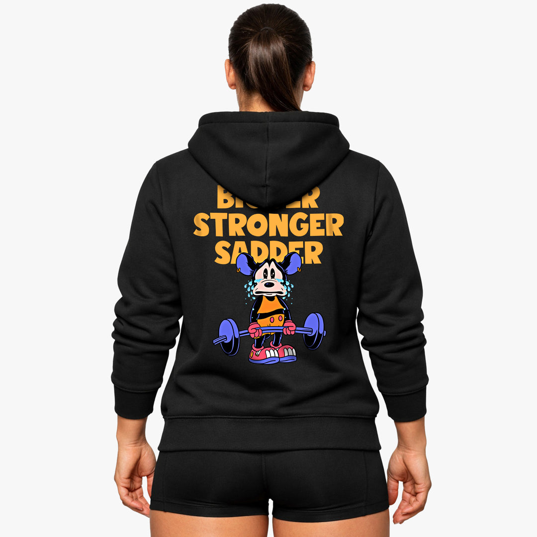 Grotere, sterkere Sadder (rugafdruk) hoodie