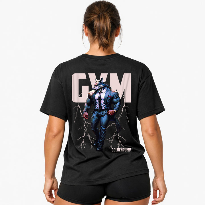 Gym-Wolf (Backprint) Oversized Shirt