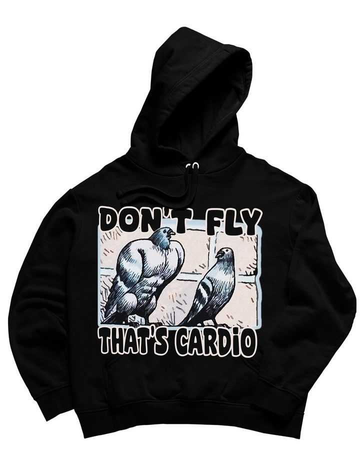 FLY Hoodie mit Taschendruck