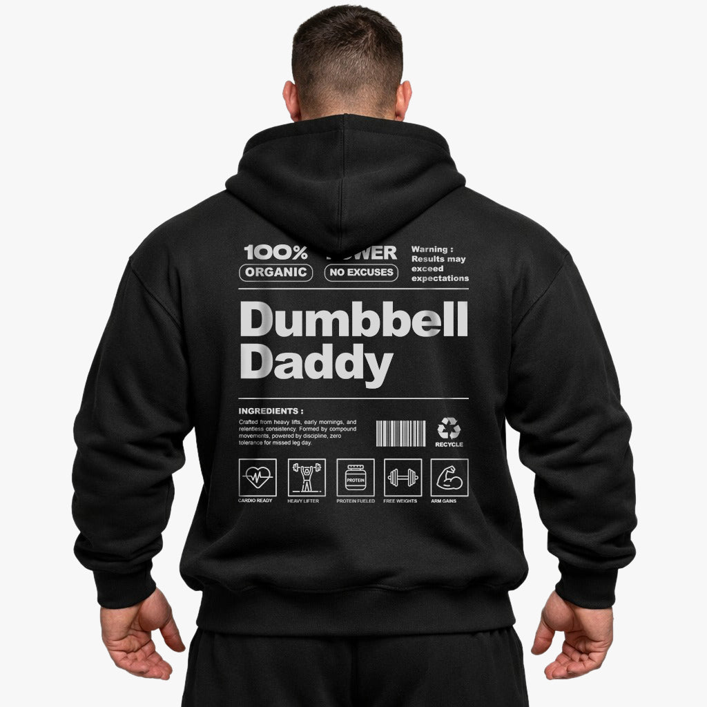 Dumbbell Daddy (Backprint) Oversized Hoodie