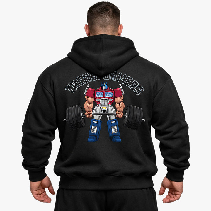 Sudadera con capucha extragrande (impresión trasera) de Transformers